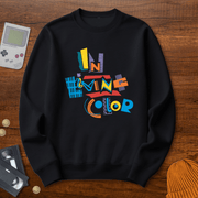 Printify Sweatshirt S / Black In Living Color - Sweatshirt