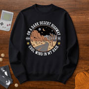 Printify Sweatshirt S / Black Joshua Tree Hwy - Sweatshirt