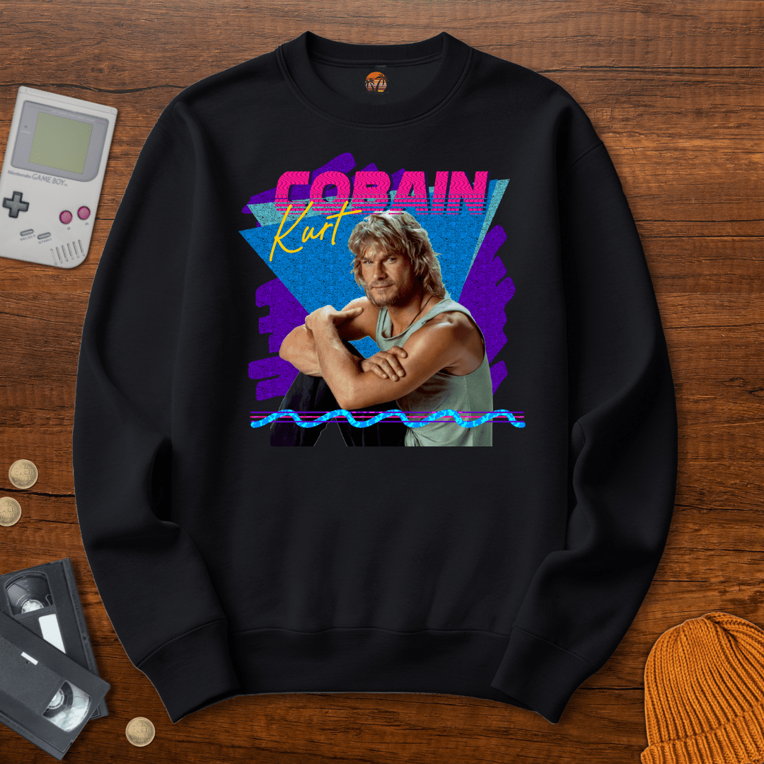 Printify Sweatshirt S / Black Kurt Cobain - Sweatshirt