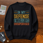 Printify Sweatshirt S / Black Left Unsupervised - Sweatshirt