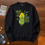 Printify Sweatshirt S / Black Lemon on a Pear - Sweatshirt