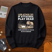 Printify Sweatshirt S / Black Lion Attack - Sweatshirt