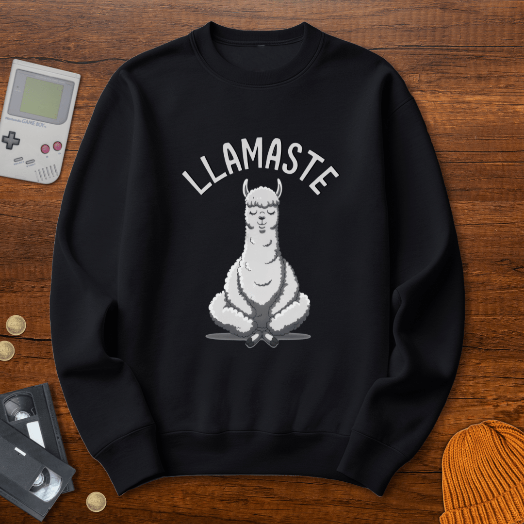 Printify Sweatshirt S / Black Llamaste - Sweatshirt