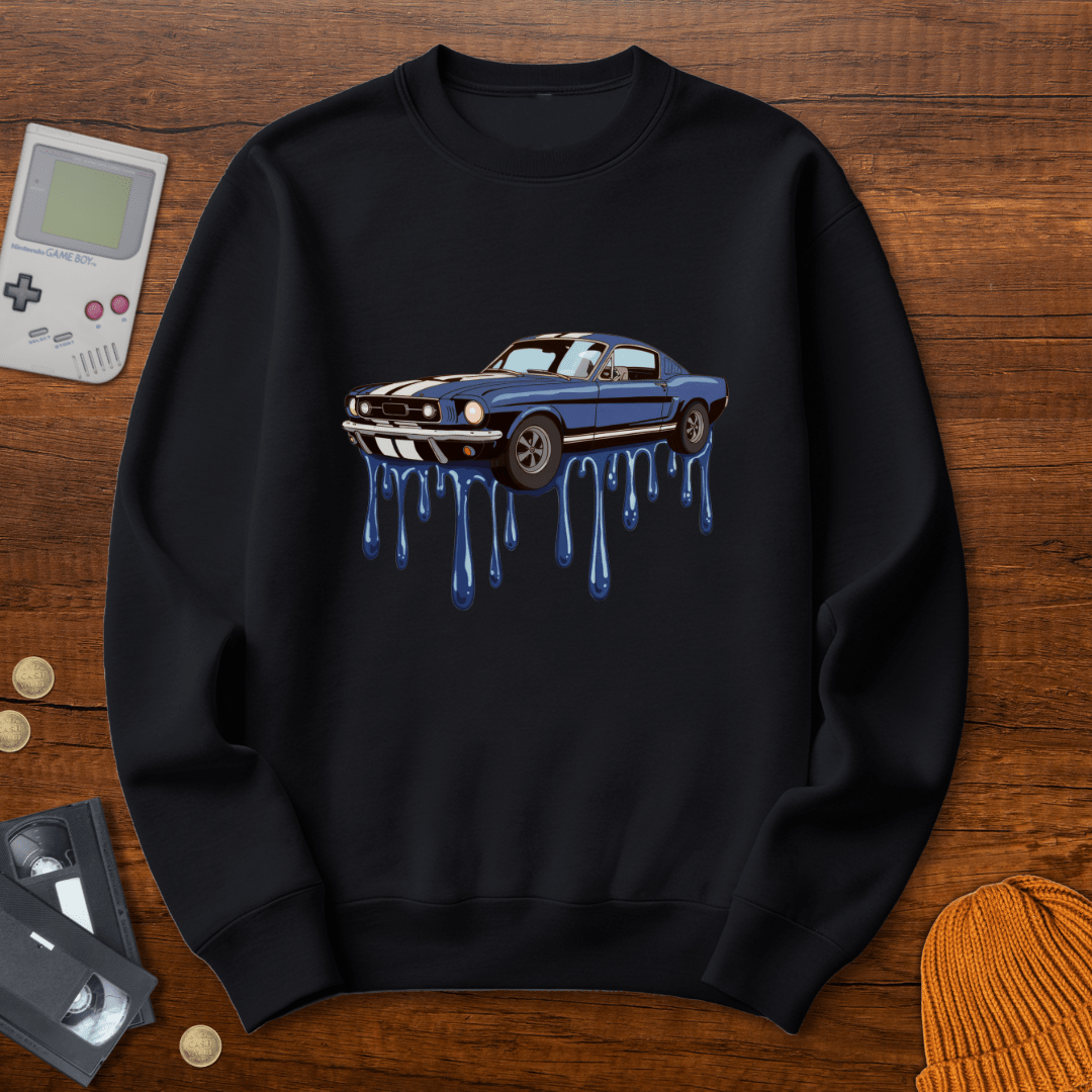 Printify Sweatshirt S / Black Muscle Car - Sweatshirt