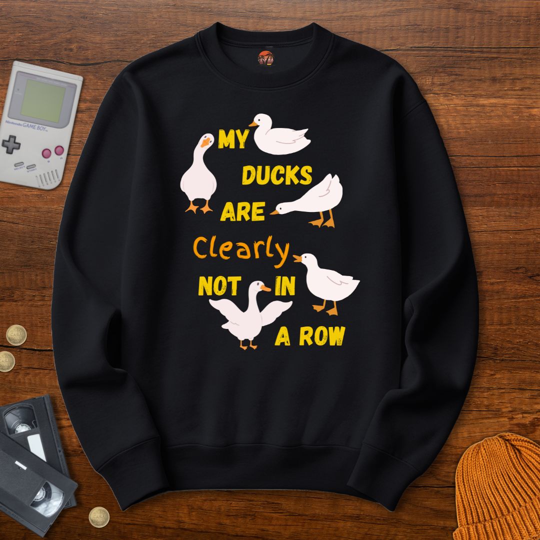 Printify Sweatshirt S / Black My Ducks- Sweatshirt