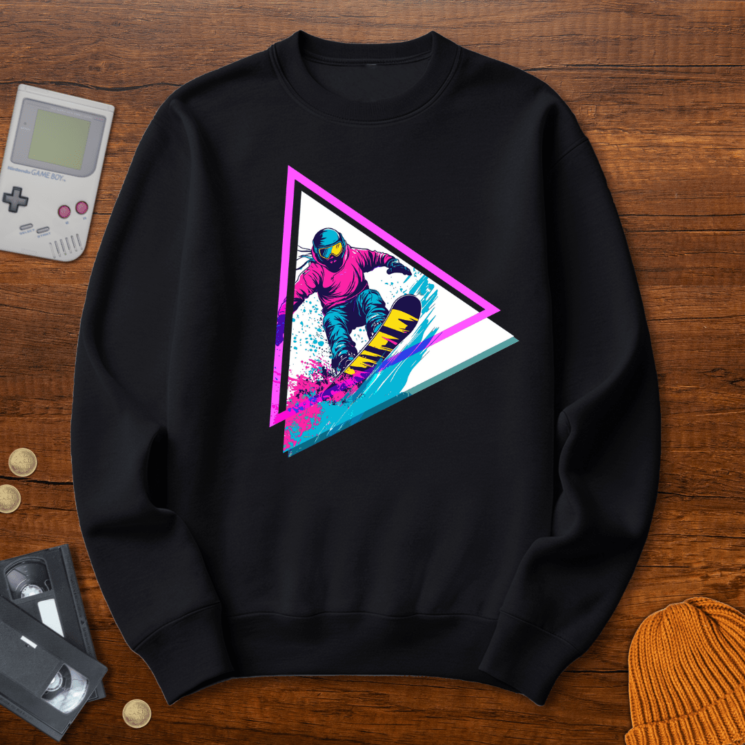 Printify Sweatshirt S / Black Neon Triangle Shred - Sweatshirt