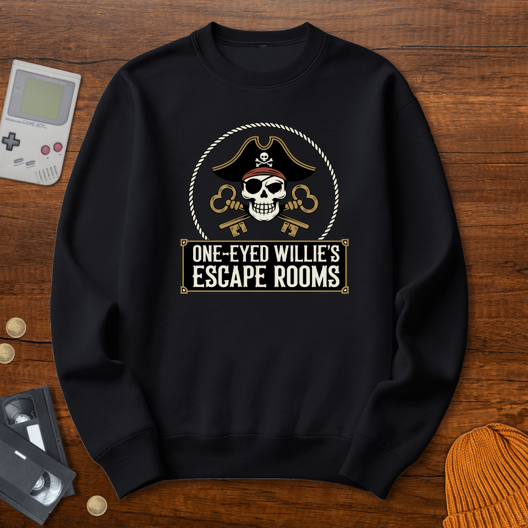 Printify Sweatshirt S / Black One Eyed Willie - Sweatshirt