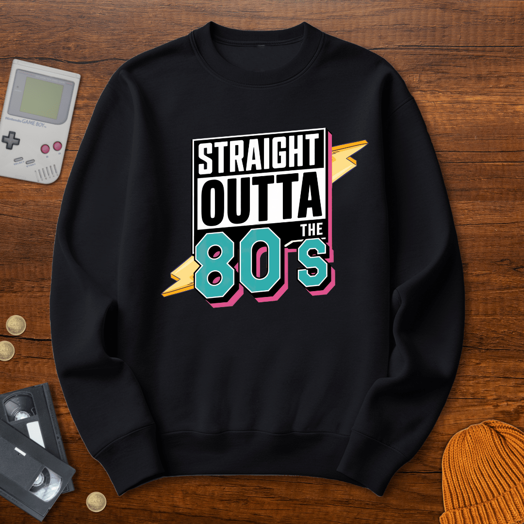 Printify Sweatshirt S / Black Outta the 80s - Sweatshirt