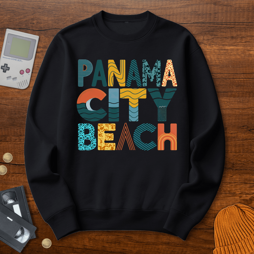 Printify Sweatshirt S / Black Panama City Beach - Sweatshirt