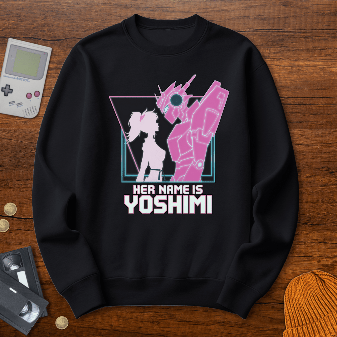 Printify Sweatshirt S / Black Pink Robots - Sweatshirt