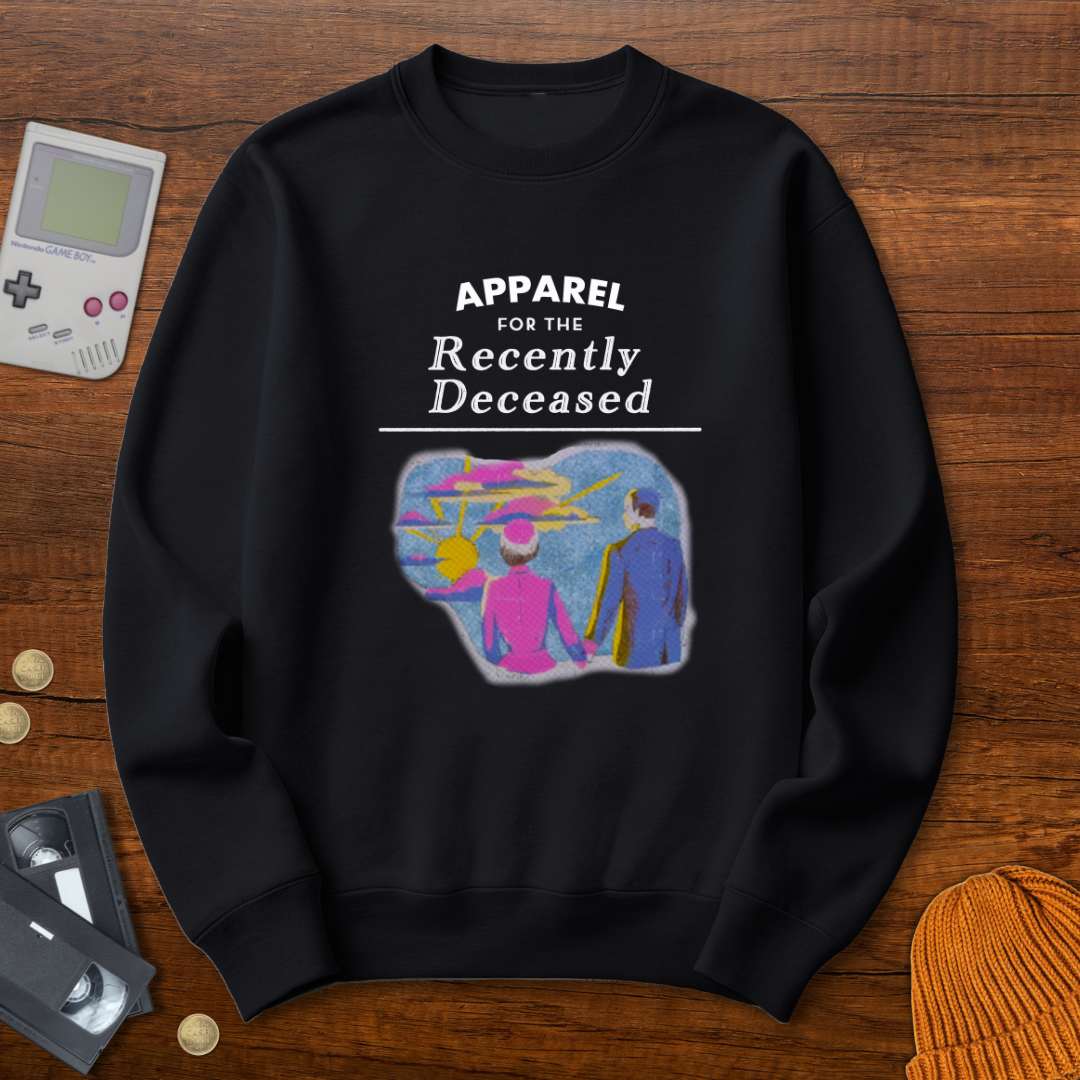 Printify Sweatshirt S / Black Recently Deceased- Sweatshirt