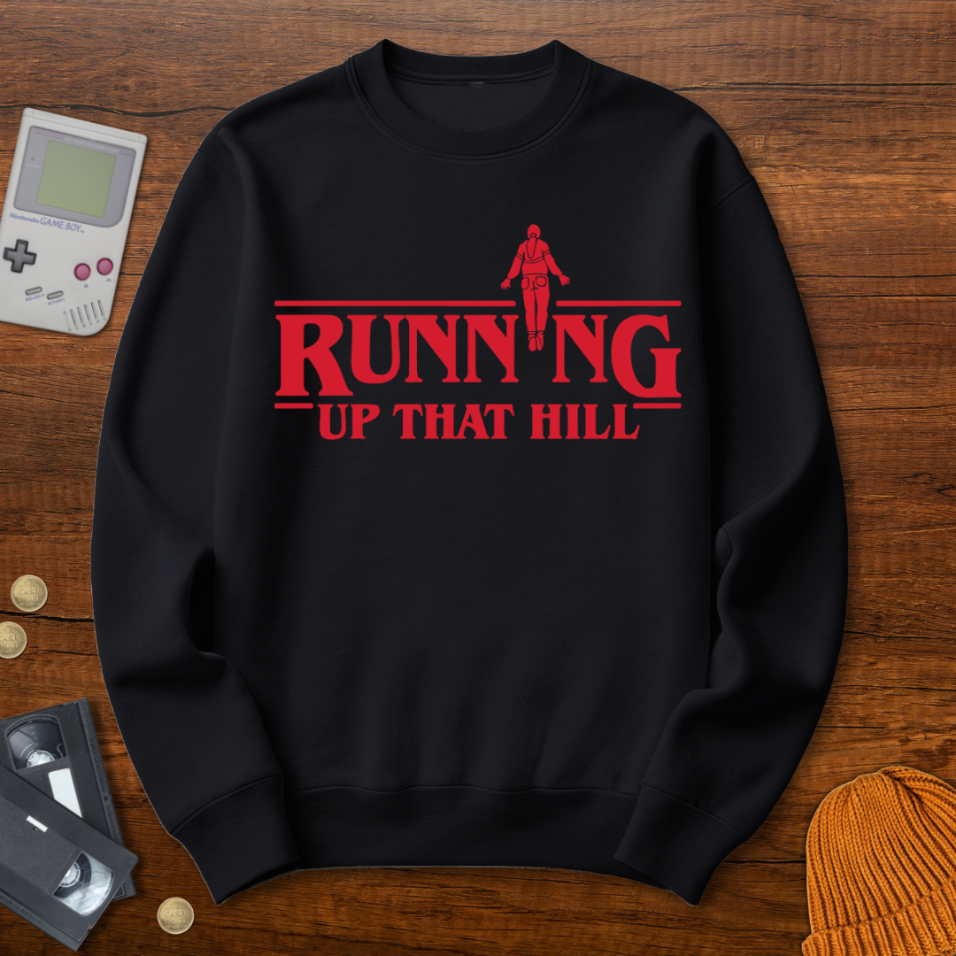 Printify Sweatshirt S / Black Running up that Hill - Sweatshirt