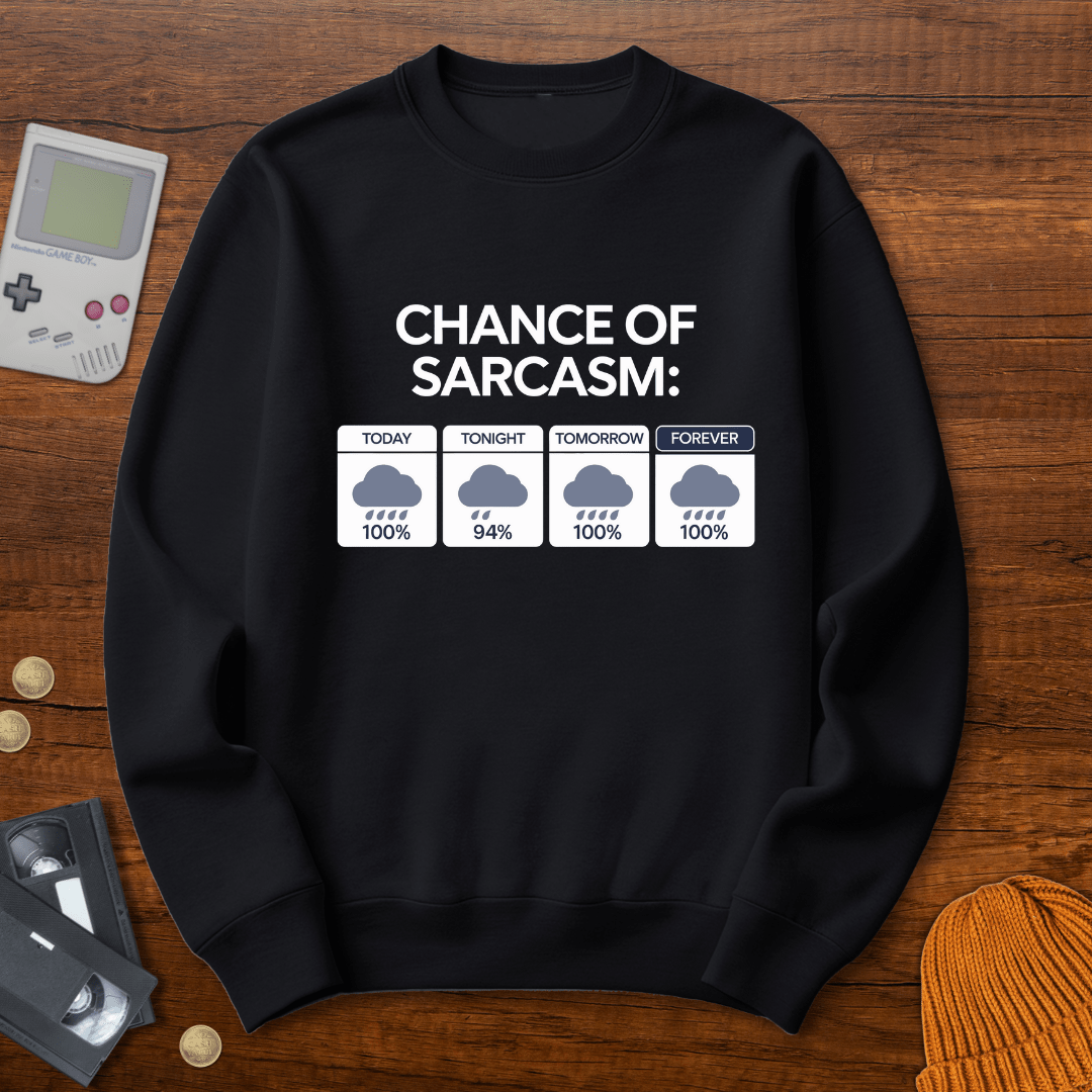 Printify Sweatshirt S / Black Sarcasm - Sweatshirt