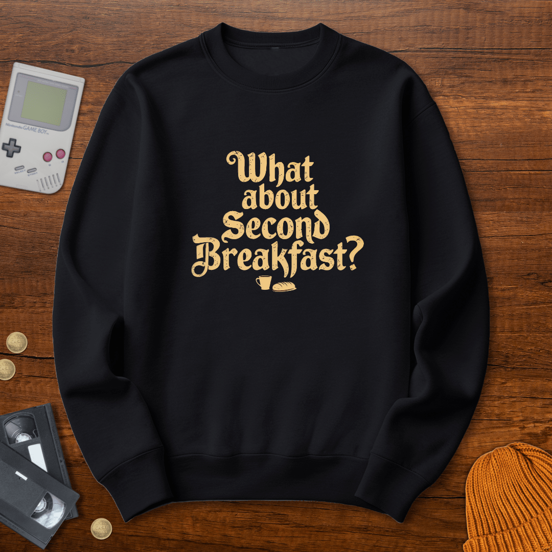 Printify Sweatshirt S / Black Second Breakfast - Sweatshirt