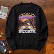 Printify Sweatshirt S / Black Take it easy - Sweatshirt