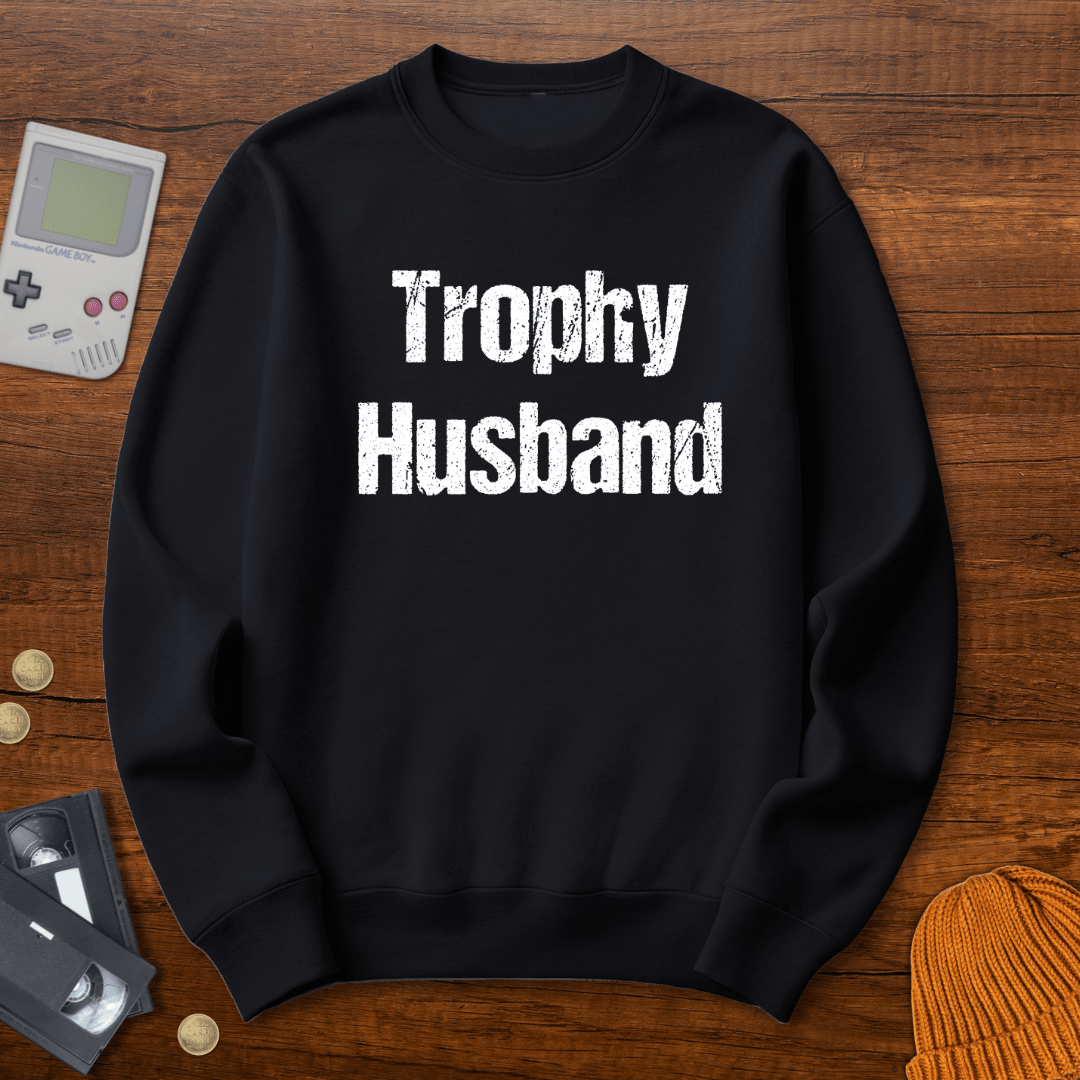 Printify Sweatshirt S / Black Trophy Husband - Sweatshirt