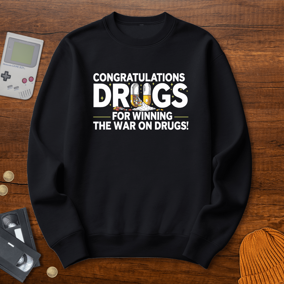 Printify Sweatshirt S / Black War on Drugs - Sweatshirt