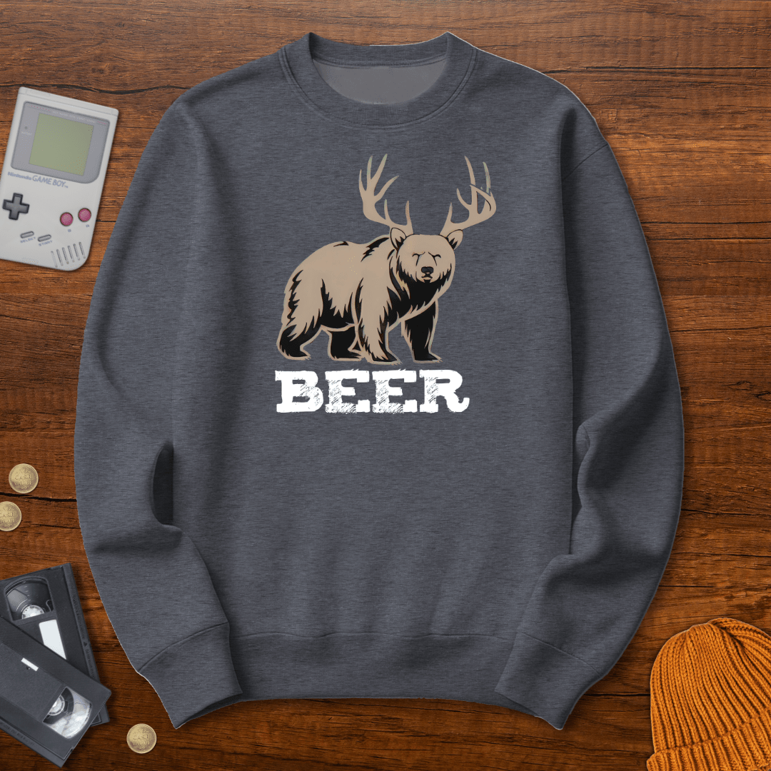 Printify Sweatshirt S / Graphite Heather Beer - Sweatshirt