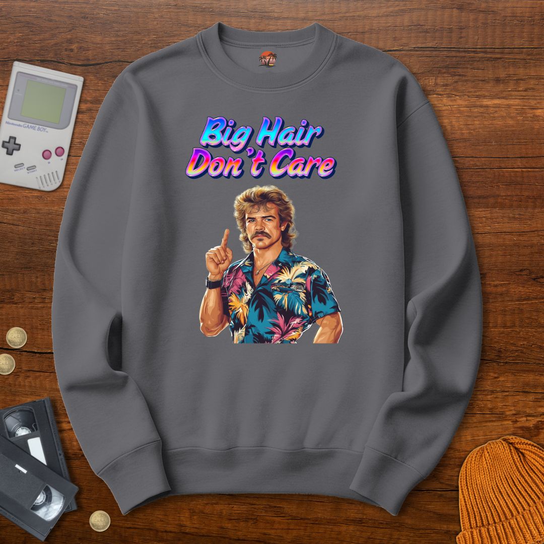 Printify Sweatshirt S / Graphite Heather Big Hair - Sweatshirt
