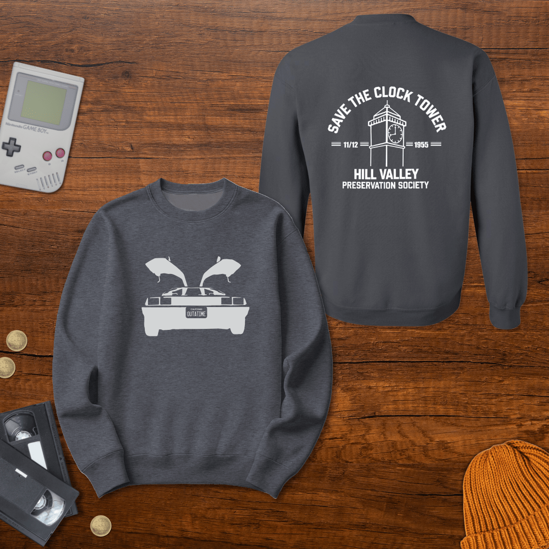 Printify Sweatshirt S / Graphite Heather BTTF - Sweatshirt