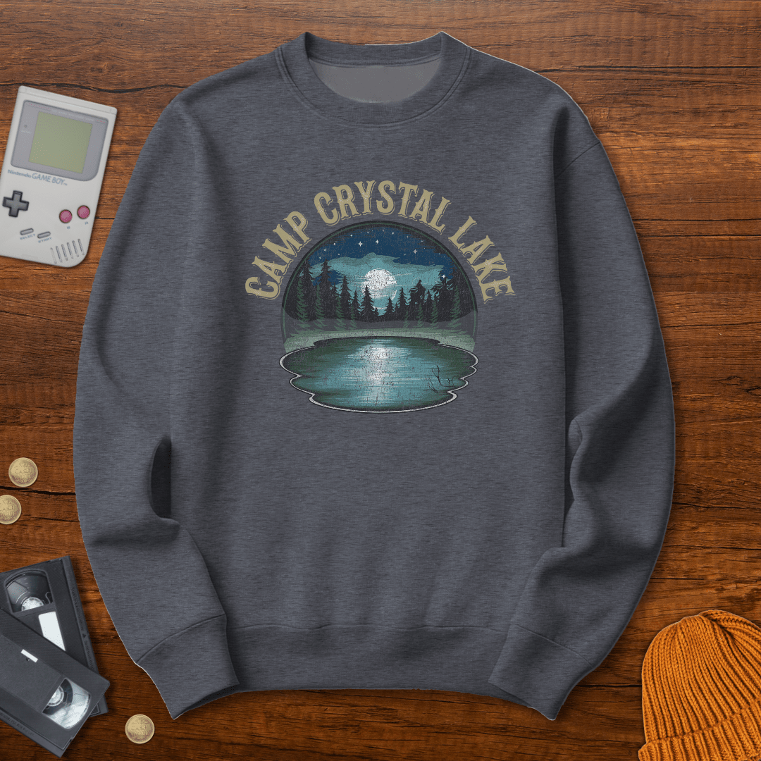 Printify Sweatshirt S / Graphite Heather Camp Crystal Lake - Sweatshirt