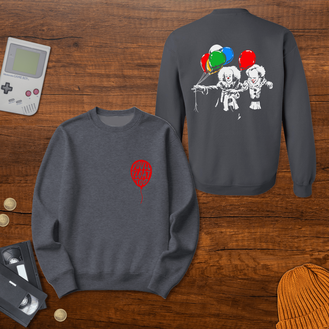 Printify Sweatshirt S / Graphite Heather Clown Fiction - Sweatshirt