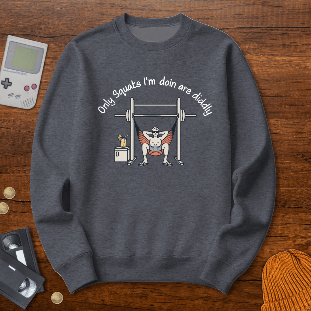 Printify Sweatshirt S / Graphite Heather Diddly Squat - Sweatshirt