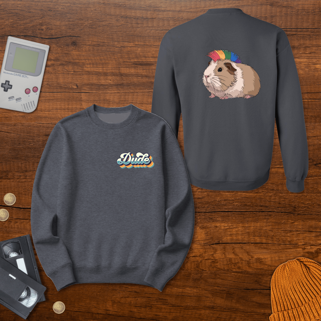 Printify Sweatshirt S / Graphite Heather Dude - Sweatshirt