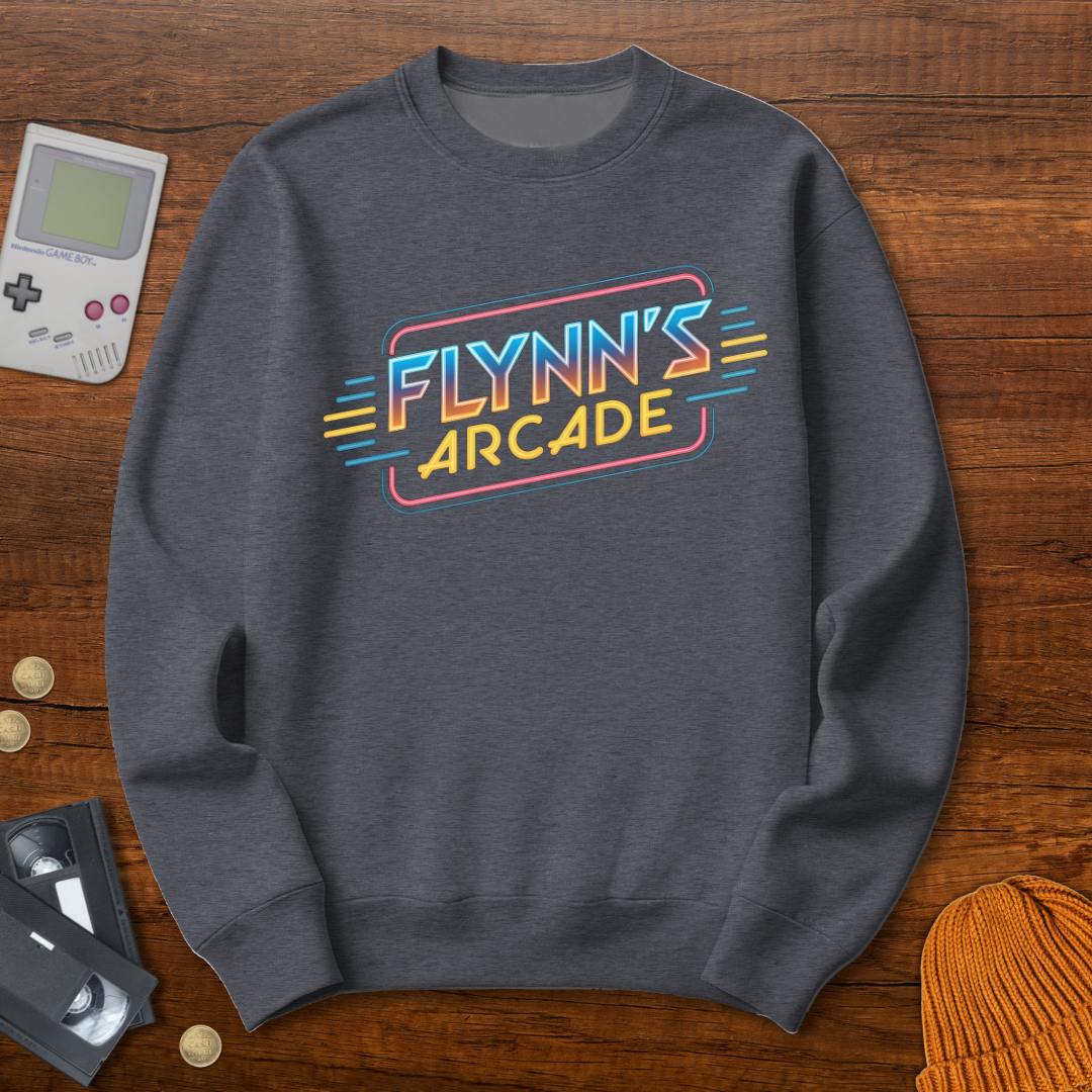 Printify Sweatshirt S / Graphite Heather Flynn's Arcade - Sweatshirt