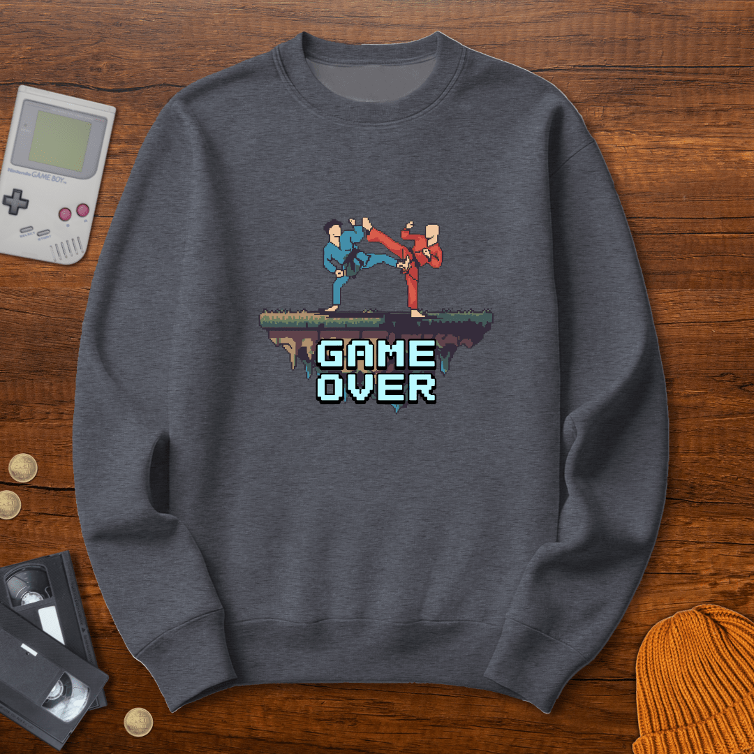 Printify Sweatshirt S / Graphite Heather Game Over - Sweatshirt