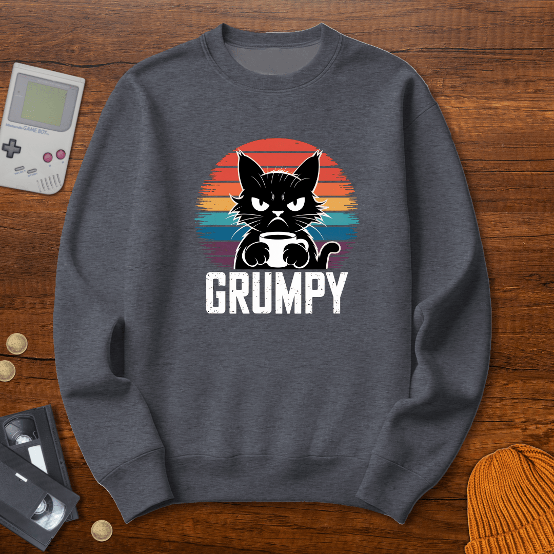 Printify Sweatshirt S / Graphite Heather Grumpy - Sweatshirt