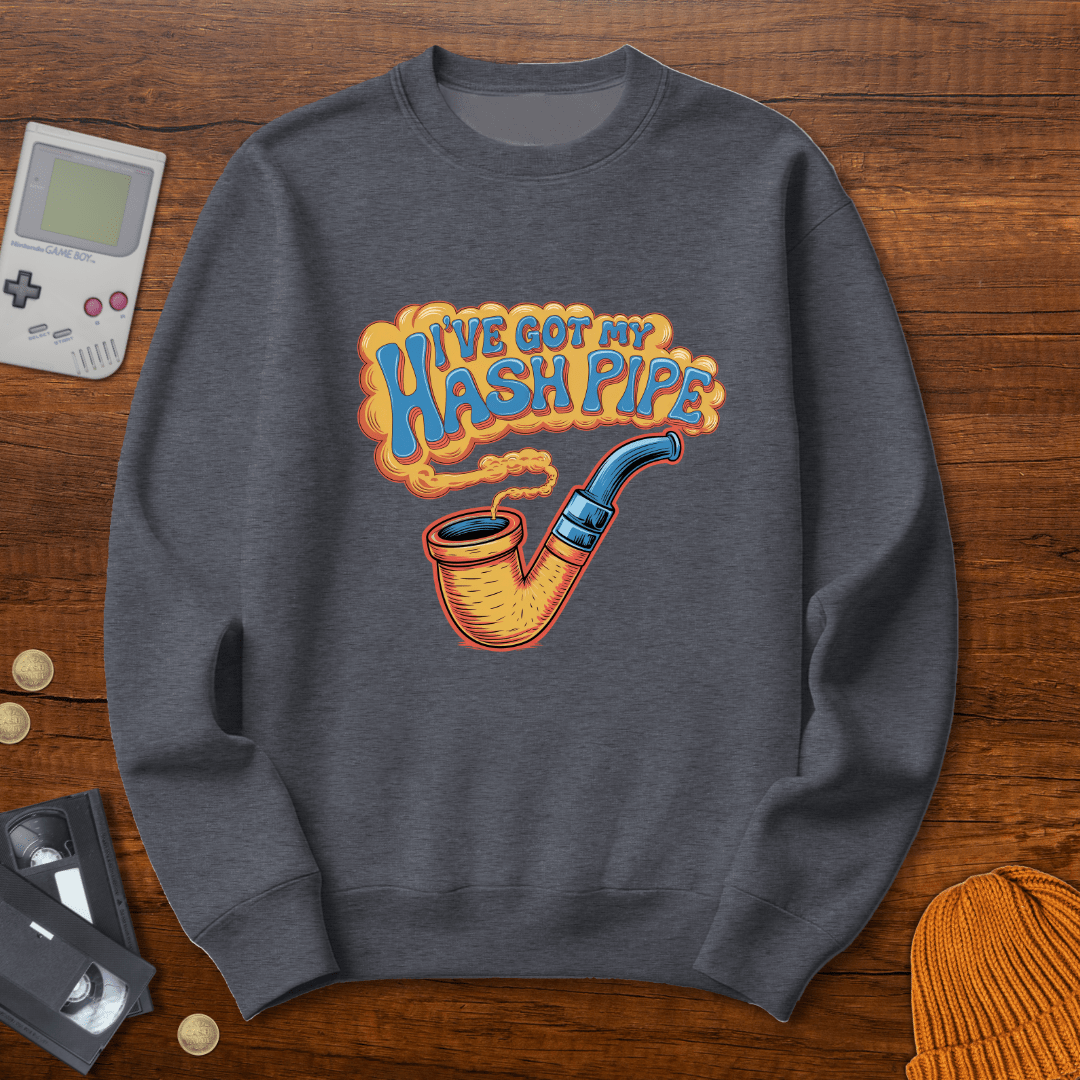Printify Sweatshirt S / Graphite Heather Hashpipe - Sweatshirt