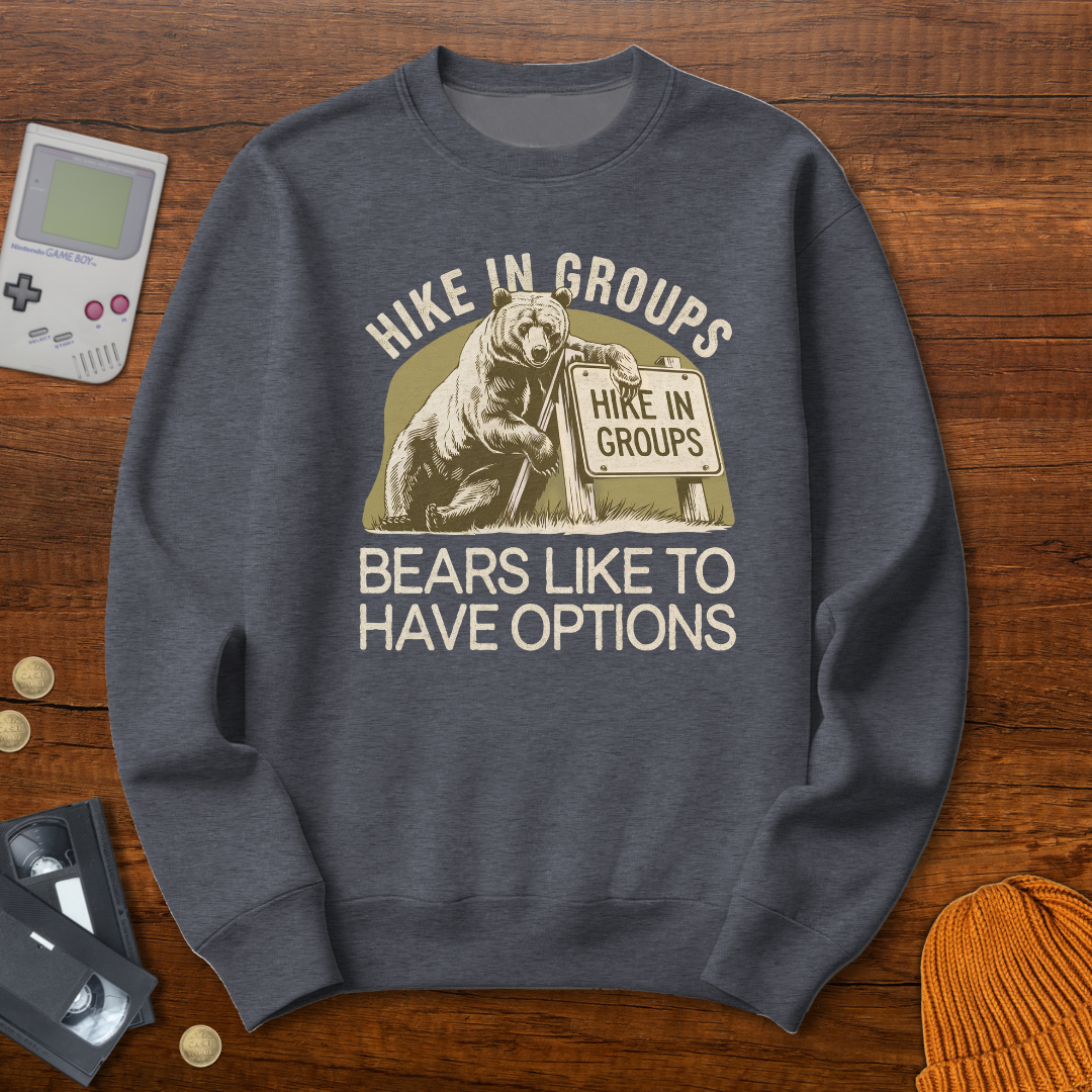 Printify Sweatshirt S / Graphite Heather Hike in Groups - Sweatshirt