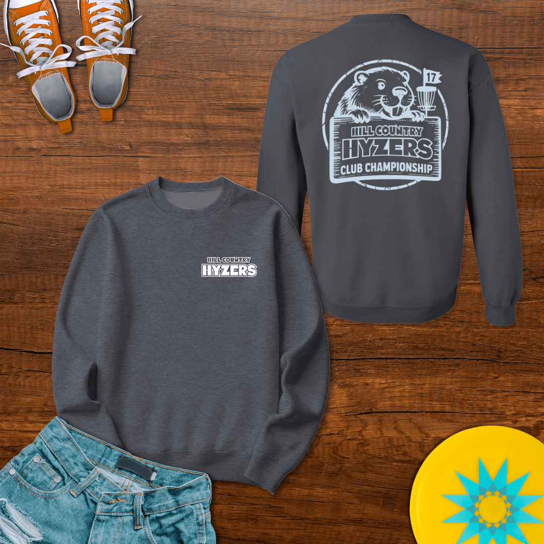 Printify Sweatshirt S / Graphite Heather Hill Country Hyzers Disc Golf Championship - Sweatshirt