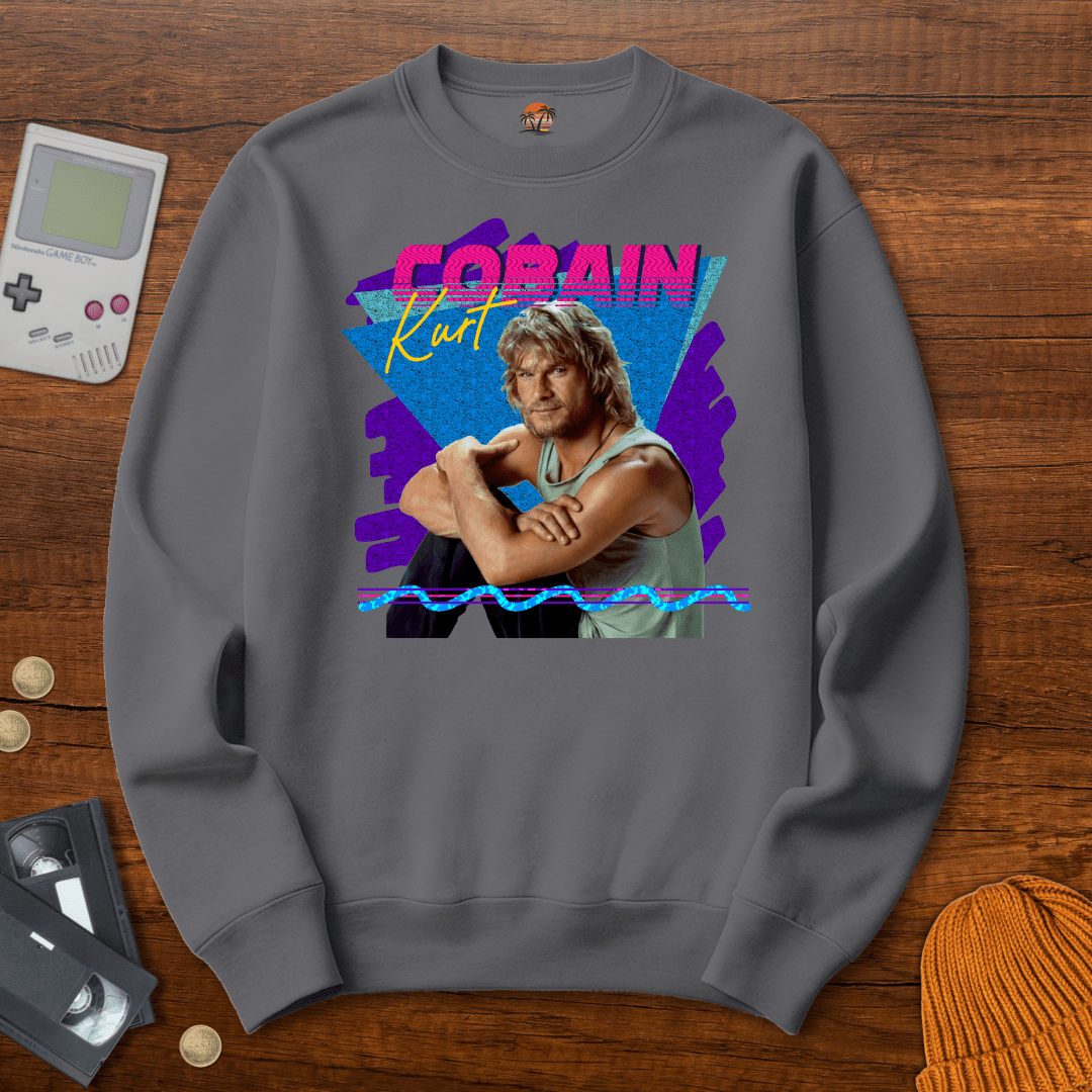 Printify Sweatshirt S / Graphite Heather Kurt Cobain - Sweatshirt
