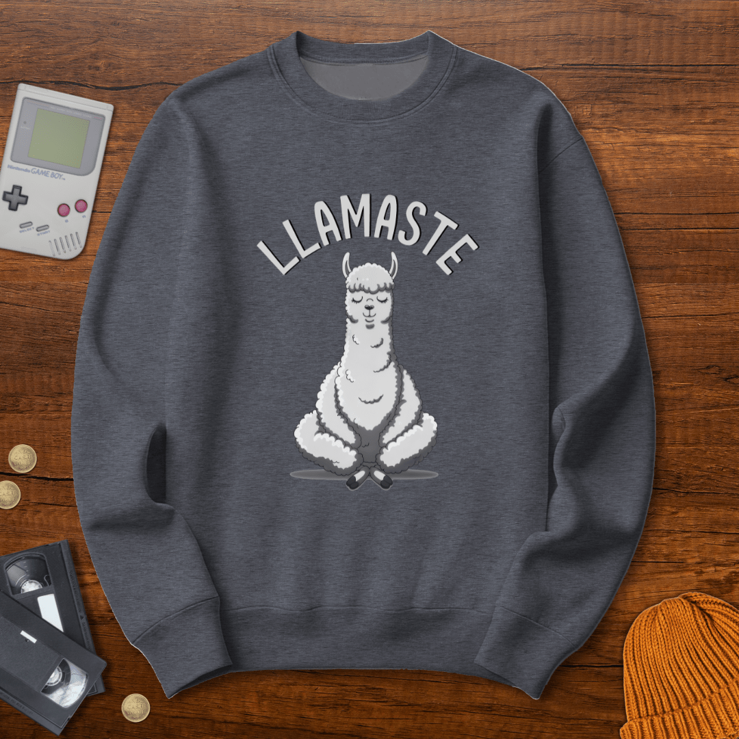 Printify Sweatshirt S / Graphite Heather Llamaste - Sweatshirt