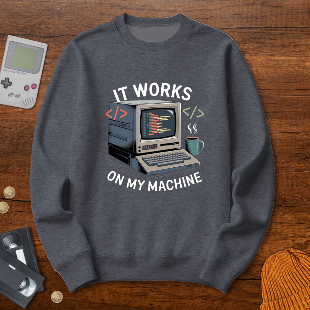 Printify Sweatshirt S / Graphite Heather My Computer - Sweatshirt