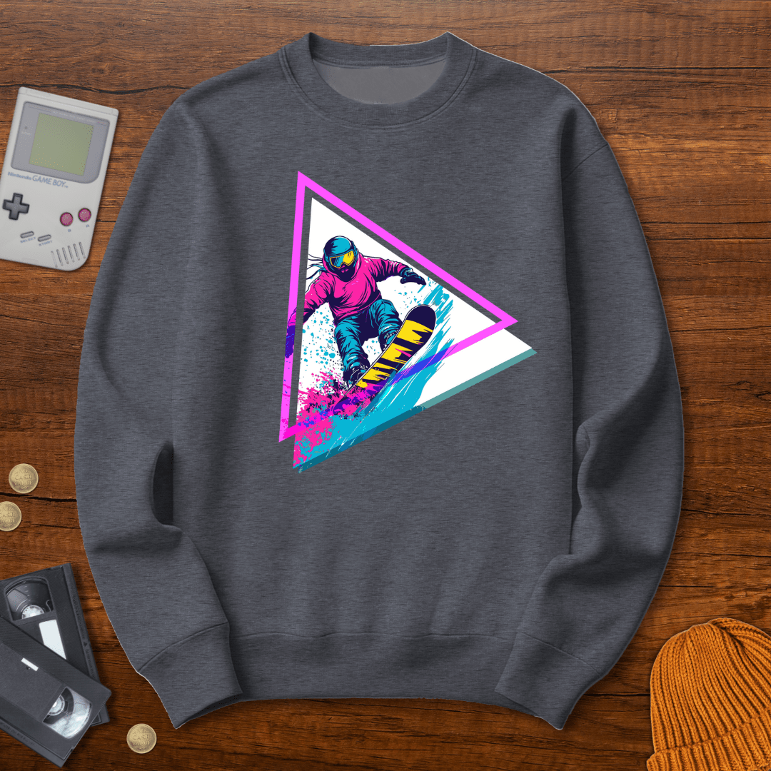 Printify Sweatshirt S / Graphite Heather Neon Triangle Shred - Sweatshirt