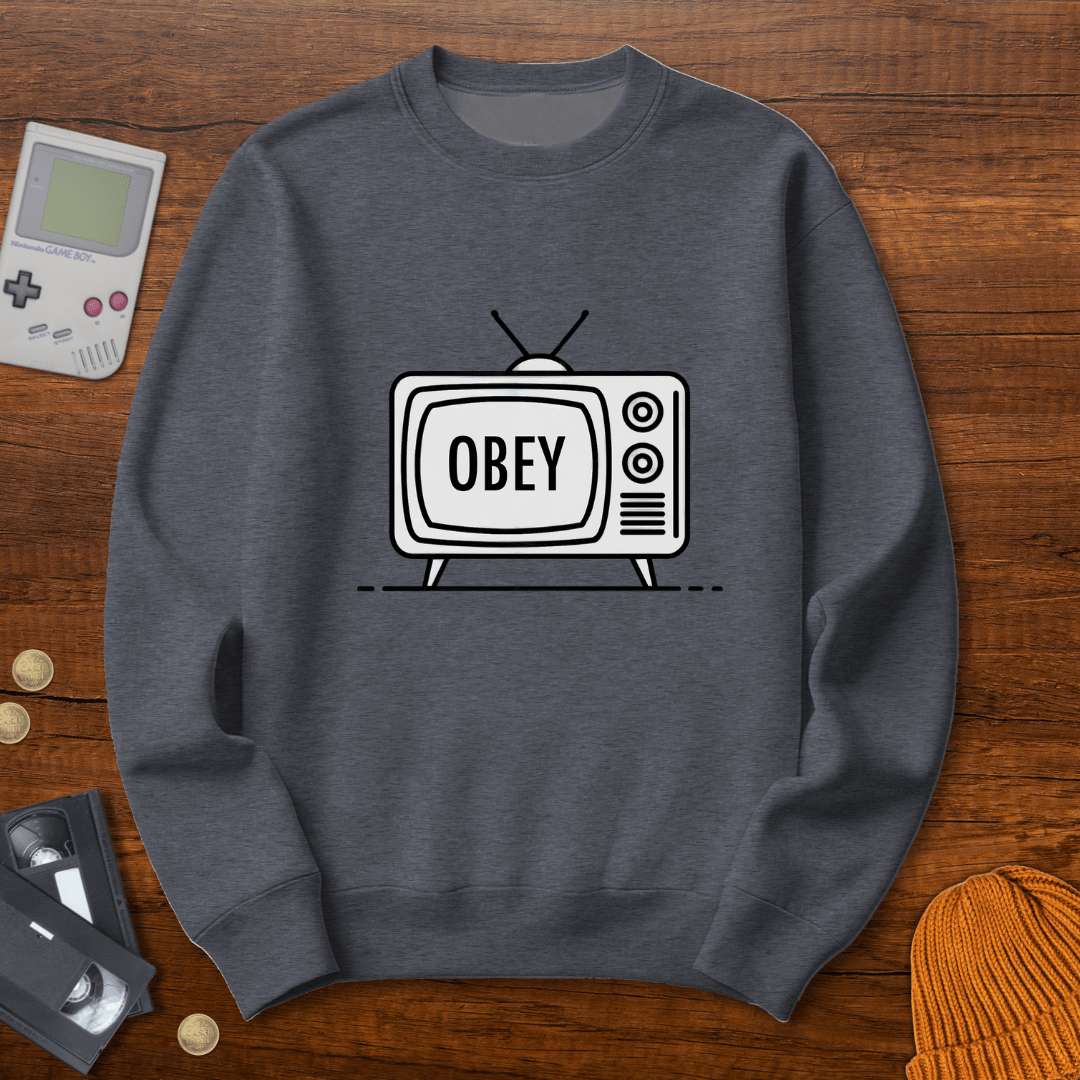 Printify Sweatshirt S / Graphite Heather Obey - Sweatshirt