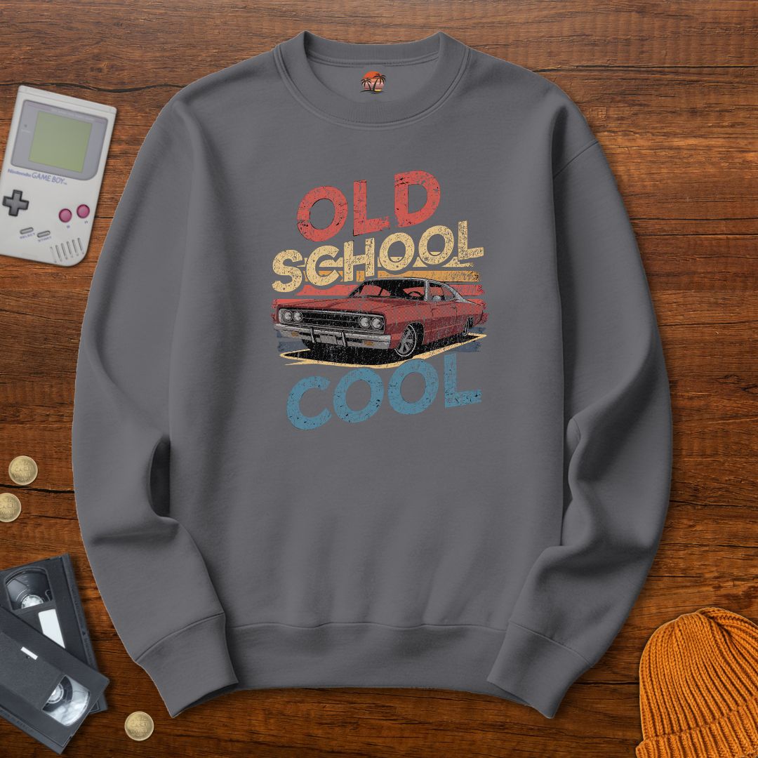Printify Sweatshirt S / Graphite Heather Old School - Sweatshirt
