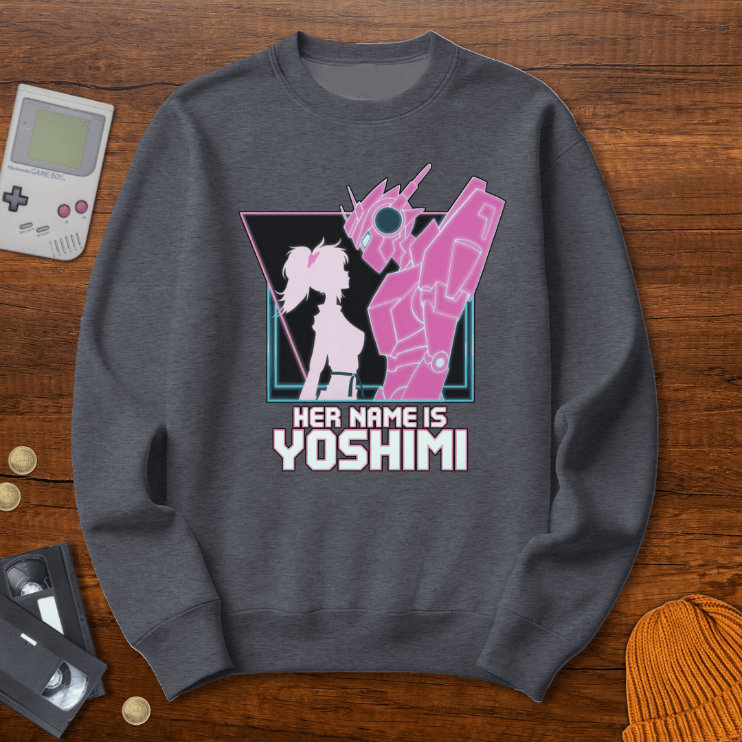 Printify Sweatshirt S / Graphite Heather Pink Robots - Sweatshirt