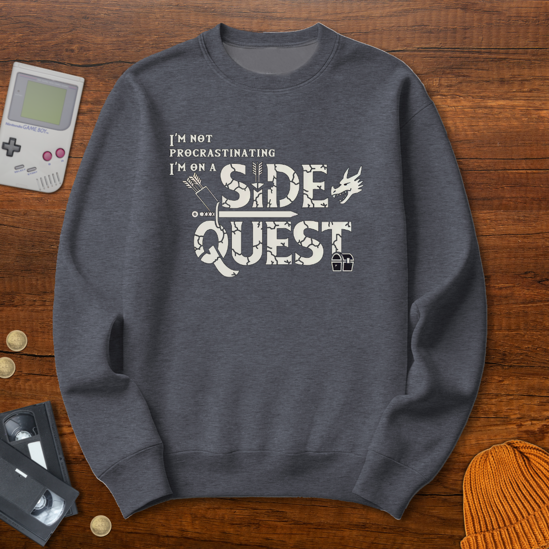 Printify Sweatshirt S / Graphite Heather Procrastination - Sweatshirt