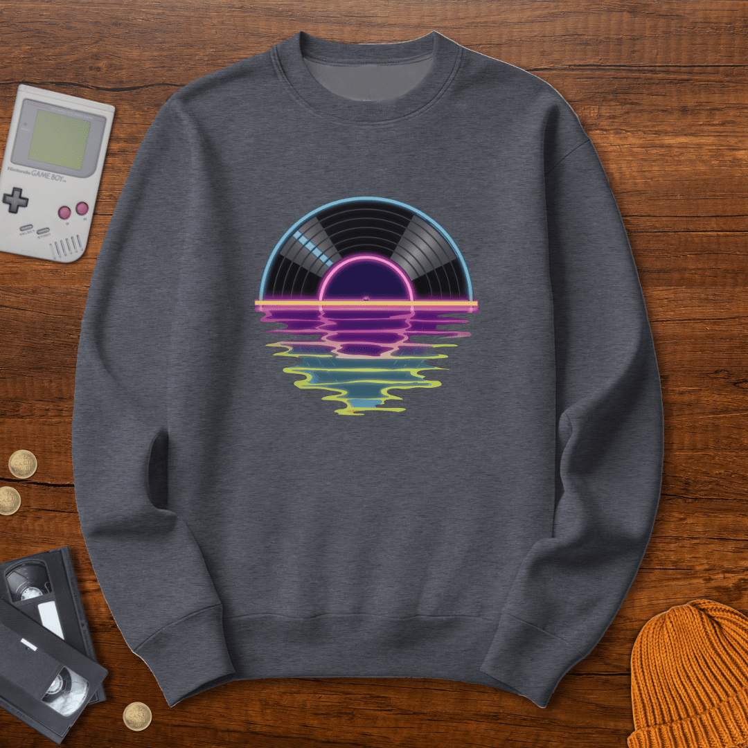 Printify Sweatshirt S / Graphite Heather Record Sunrise - Sweatshirt