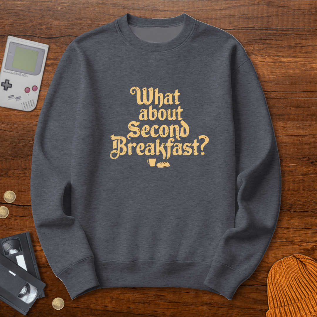 Printify Sweatshirt S / Graphite Heather Second Breakfast - Sweatshirt