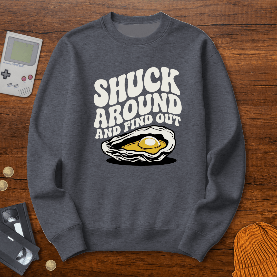Printify Sweatshirt S / Graphite Heather Shuck Around - Sweatshirt