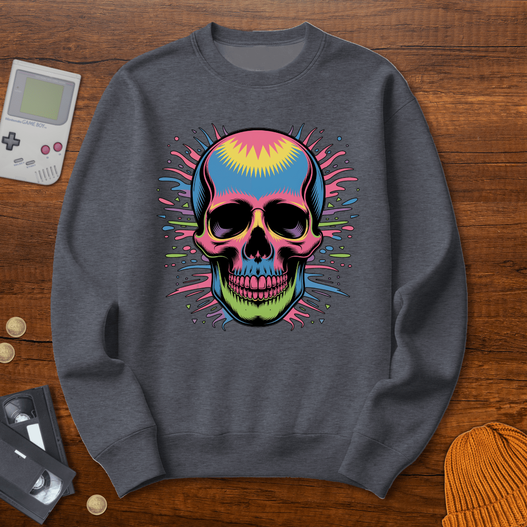Printify Sweatshirt S / Graphite Heather Skull - Sweatshirt