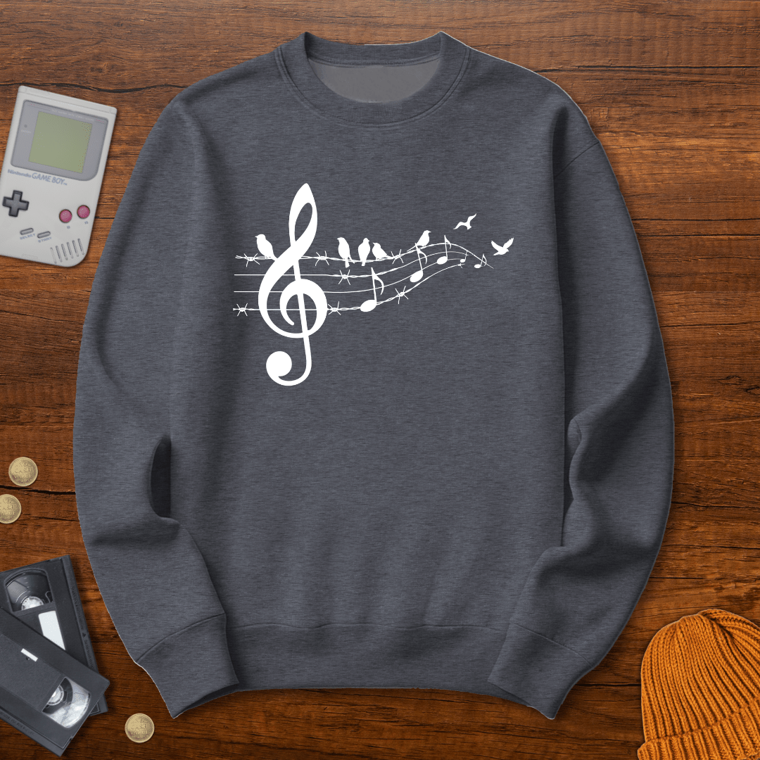 Printify Sweatshirt S / Graphite Heather Song Birds - Sweatshirt