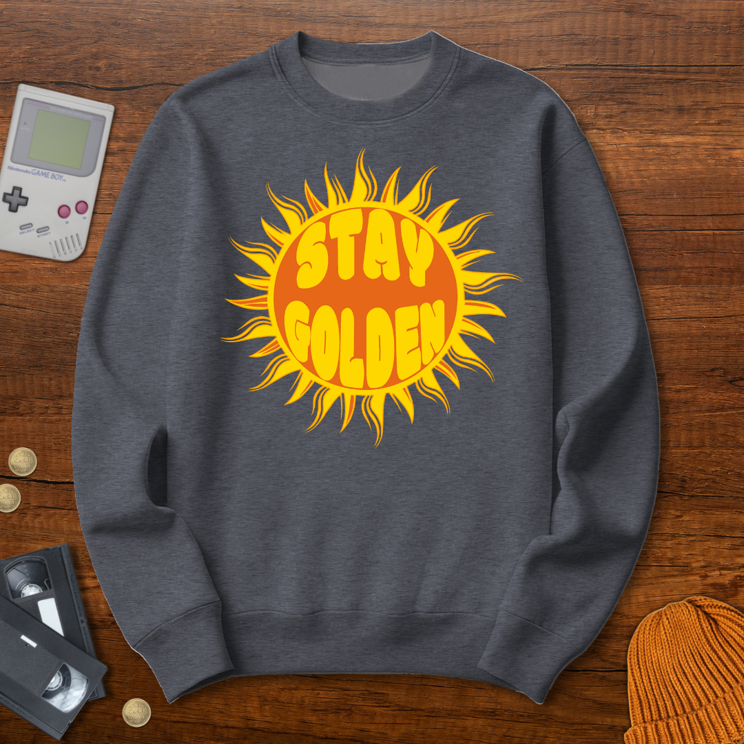 Printify Sweatshirt S / Graphite Heather Stay Golden - Sweatshirt