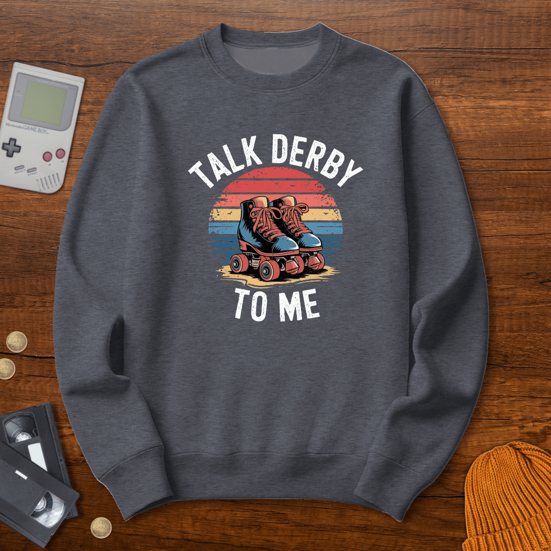 Printify Sweatshirt S / Graphite Heather Talk Derby - Sweatshirt