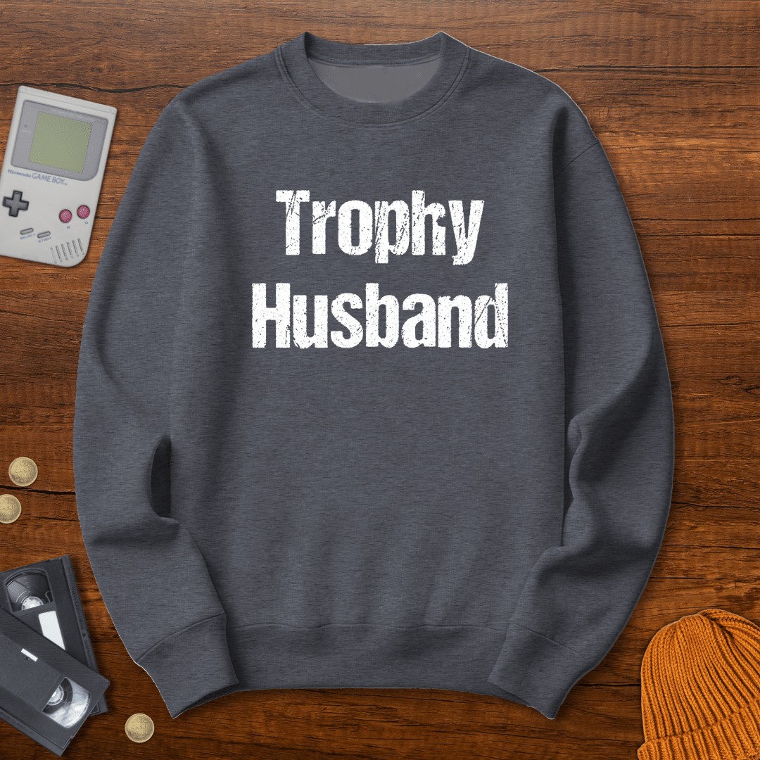 Printify Sweatshirt S / Graphite Heather Trophy Husband - Sweatshirt